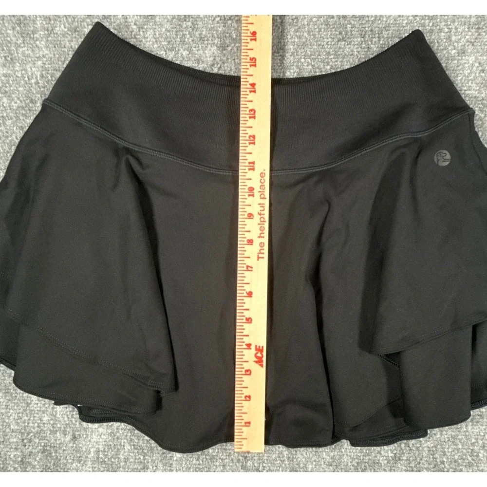 Rhoback Womens Size Medium Black Tiered Ruffle Active Golf Tennis Skort - Picture 11 of 14